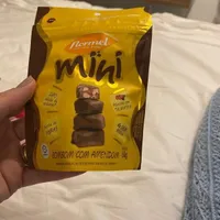 mini bombom com amendoim