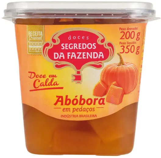 Doce Abóbora Segredos Da Fazenda Pote 200g