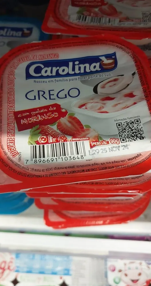 Grego Carolina 90g morango