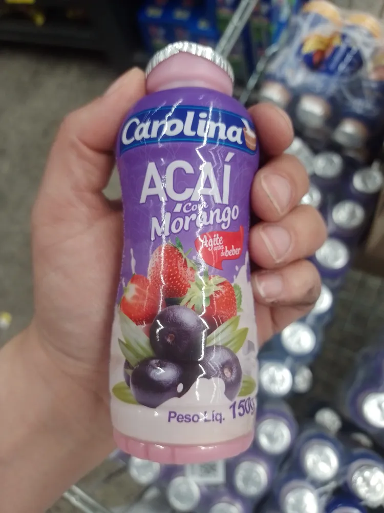 Bebida Láctea Açaí com Morango Carolina 150g