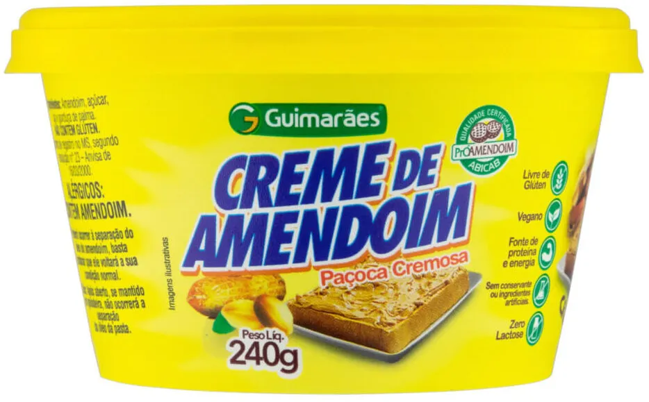 Creme De Amendoim Guimarães Pote 240g