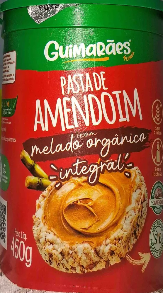 Pasta de amendoim com melado orgânico integral