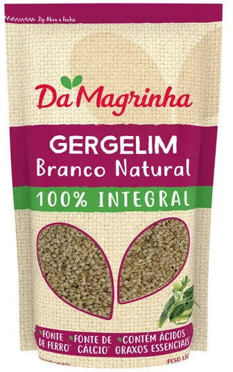 Gergelim Branco Natural Integral Da Magrinha Pouch 200g