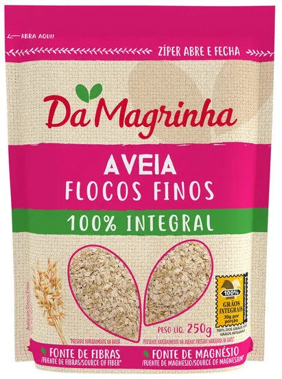 Aveia Em Flocos Finos Da Magrinha Pouch 250g