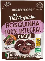 Biscoito Rosquinha Integral Cacau Da Magrinha 7 Grãos Pouch 150g