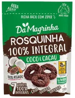 Biscoito Rosquinha Integral Coco E Cacau Da Magrinha 7 Grãos Pouch 150g