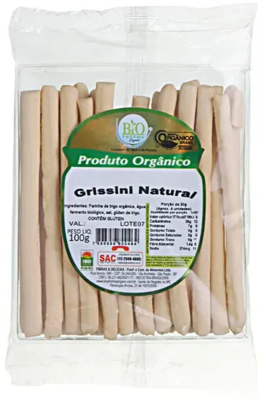 Grissini Natural Org 100g Doce Vida