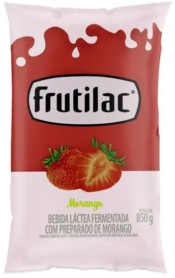 Bebida Láctea Fermentada Morango Frutilac Pacote 850g