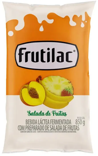 Bebida Láctea Fermentada Salada De Frutas Frutilac Pacote 850g