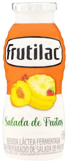 Bebida Láctea Fermentada Salada De Frutas Frutilac Frasco 170g