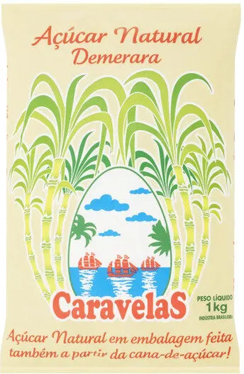 Açúcar Demerara Caravelas Pacote 1kg