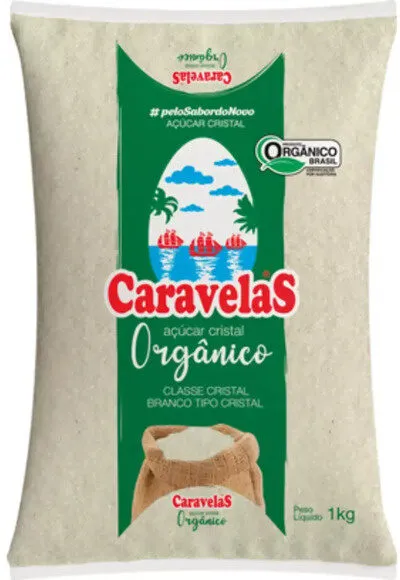Açúcar Cristal Orgânico Caravelas Pacote 1kg