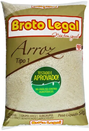 Arroz Branco Tipo 1 Broto Legal Pacote 5kg