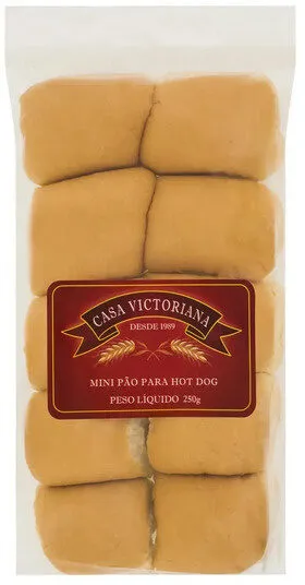 Mini Pão Para Hot Dog Casa Victoriana Pacote 250g