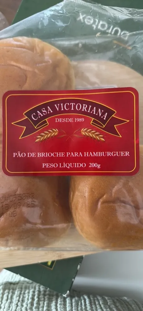 Pão Para Hambúrguer Brioche Casa Victoriana Pacote 200g