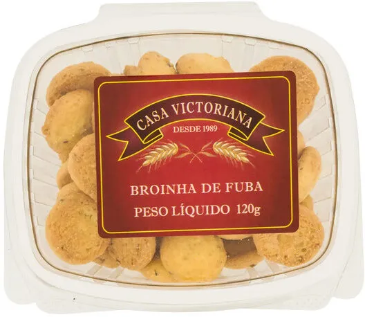 Biscoito Broinha Fubá Casa Victoriana Pote 120g