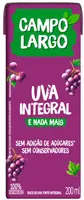 Suco Integral Uva Tinto Campo Largo Caixa 200ml