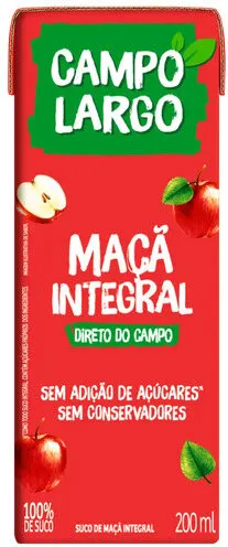 Suco Integral Maçã Campo Largo Caixa 200ml