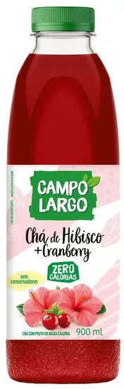 Chá Hibisco E Cranberry Campo Largo Garrafa 900ml