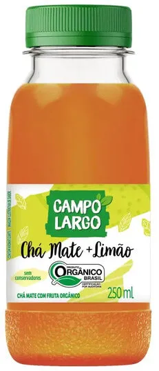 Chá Mate Orgânico Limão Campo Largo Garrafa 250ml