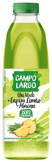 Chá Verde Capim Limão E Abacaxi Campo Largo Garrafa 900ml
