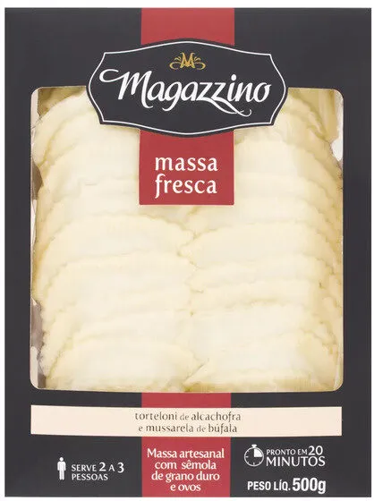 Torteloni De Alcachofra E Mussarela De Búfala Magazzino 500g