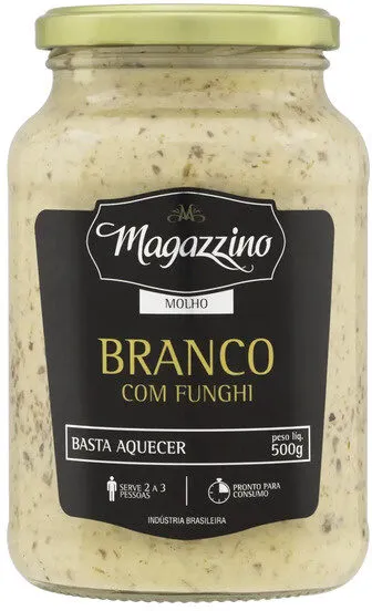 Molho Branco Com Funghi Magazzino Vidro 500g
