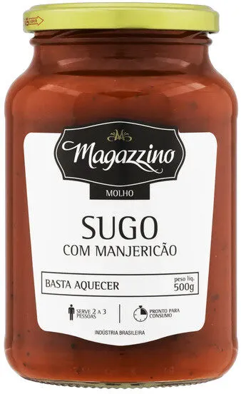 Molho Sugo Com Manjericão Magazzino Vidro 500g
