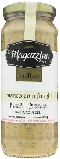 Molho Branco Com Funghi Magazzino Vidro 300g