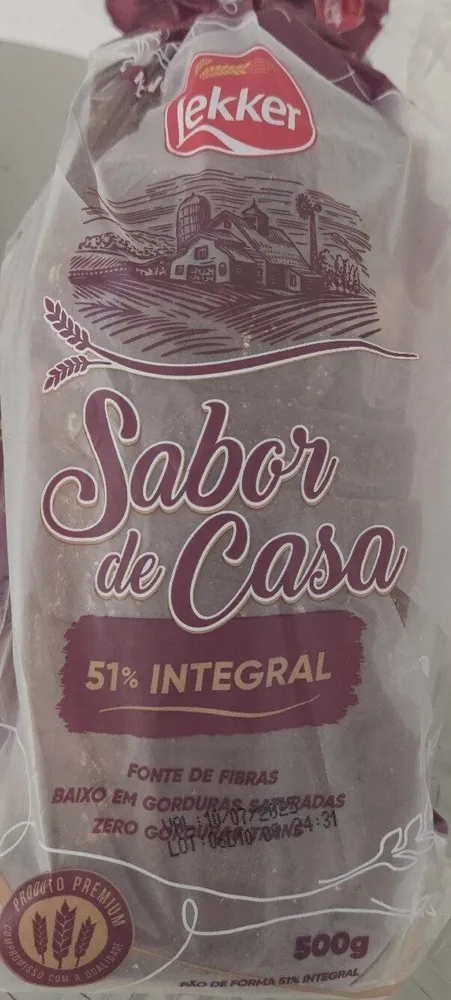 Pão 51% Integral Sabor de Casa