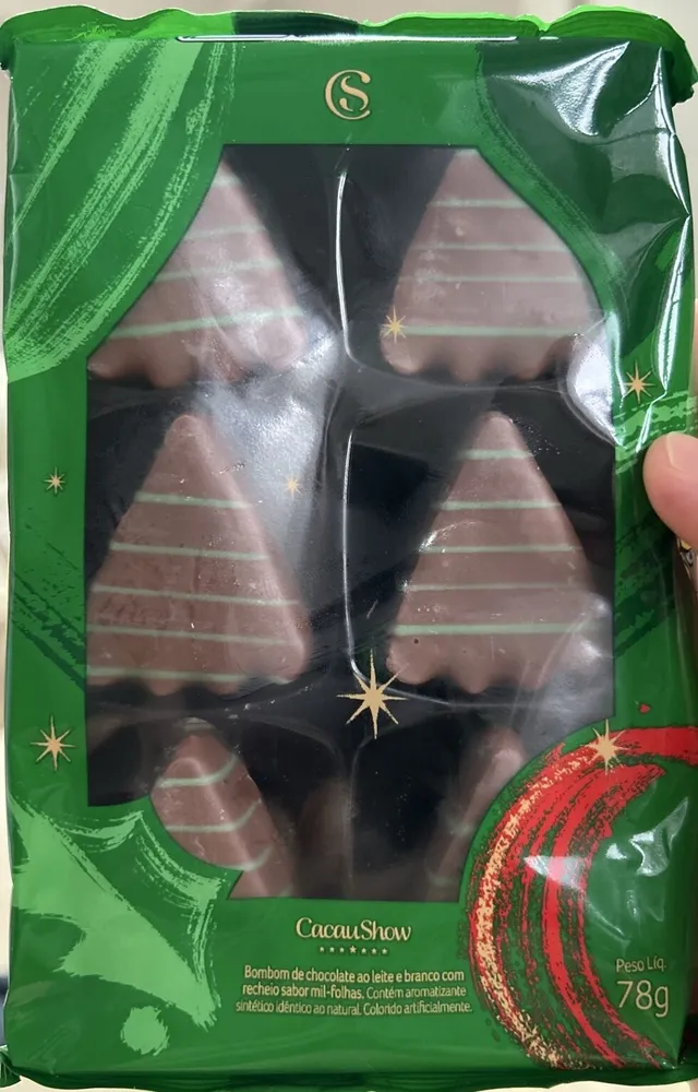 Bombom De Chocolate Ao Leite E Branco Com Recheio Sabor Mil-folhas