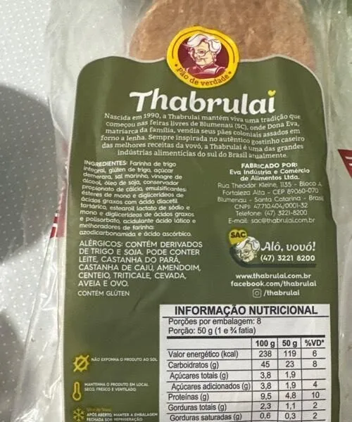 Pão 63,5 integral