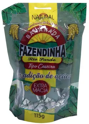 Bananada Caseira Fazendinha Pacote 115g