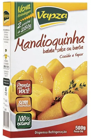 Mandioquinha Cozida No Vapor Vapza 500g 2 Unidades