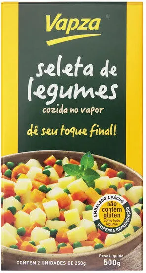Seleta De Legumes Cozida No Vapor Vapza Caixa 500g 2 Unidades