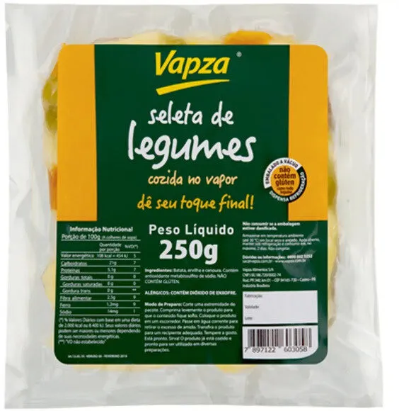 Seleta De Legumes Vapza Single Pacote 250g