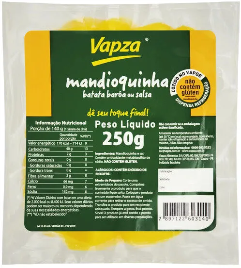 Mandioquinha Vapza Single 250g