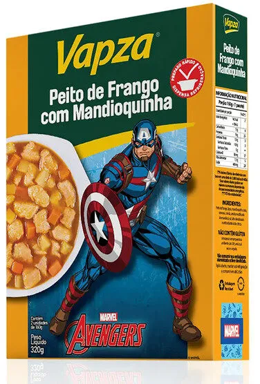 Peito De Frango Com Mandioquinha Avengers Vapza Caixa 320g 2 Unidades