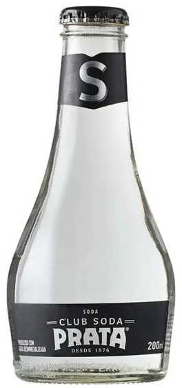 água Mineral Soda Com Gás Prata Club Soda Garrafa 200ml