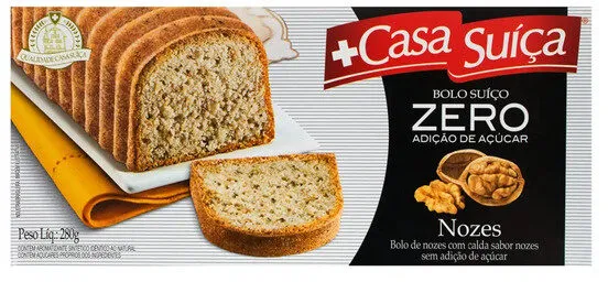 Bolo Suíço Nozes Casa Suíça Caixa 280g