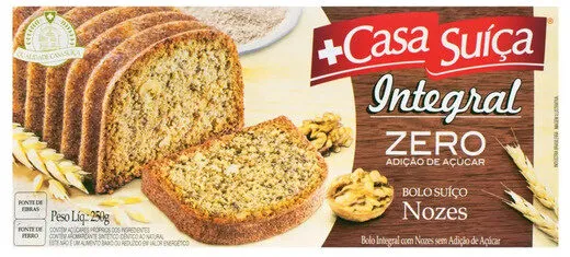 Bolo Suíço Integral Nozes Casa Suíça Caixa 250g