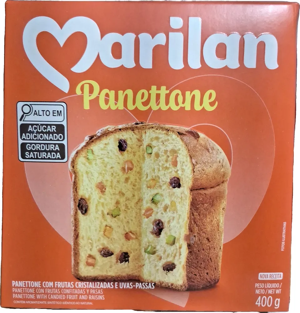 Panettone com frutas cristalizadas e uvas-passas
