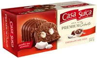 Bolo Suíço Chocolate Com Coco Recheio Coco Cobertura Chocolate Casa Suíça Premium Caixa 340g