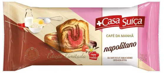 Bolo Napolitano Casa Suíça Café Da Manhã Pacote 250g