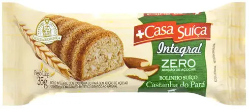 Bolinho Suíço Integral Castanha Do Pará Casa Suíça Pacote 35g