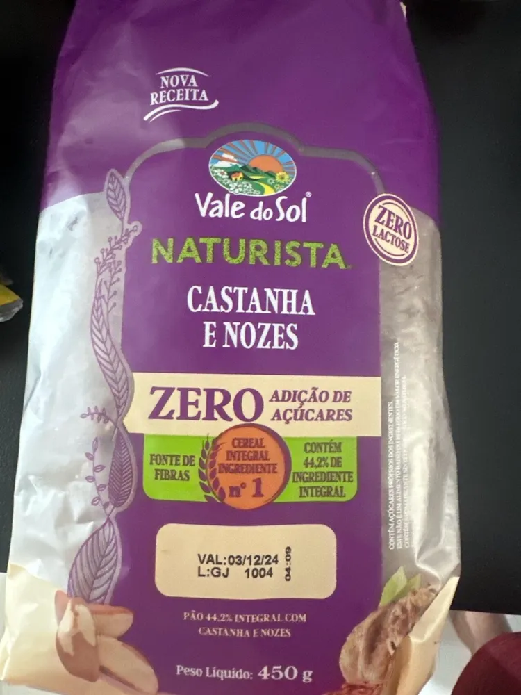 Pão 44,2% Integral com Castanhas e Nozes