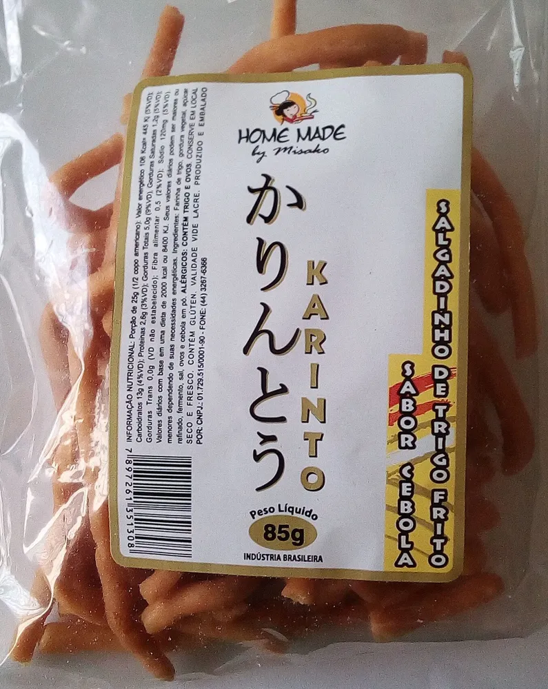 Karinto salgadinho de trigo frito sabor cebola