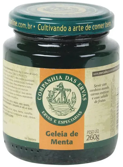 Geleia Menta Companhia Das Ervas Vidro 260g