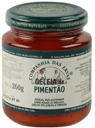 Geleia Pimentão Companhia Das Ervas Vidro 260g