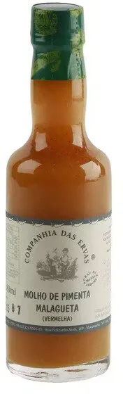 Molho De Pimenta Malagueta Vermelha Companhia Das Ervas Vidro 80ml